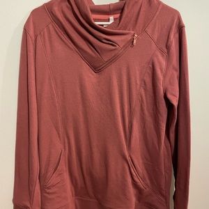 Rose colored jacket! Has very cute zippers